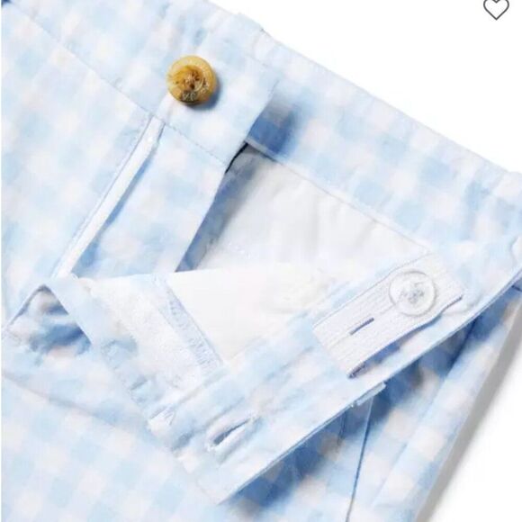 Janie and Jack 100049001 Blue and White Gingham Poplin Short size 2T - Picture 3 of 3